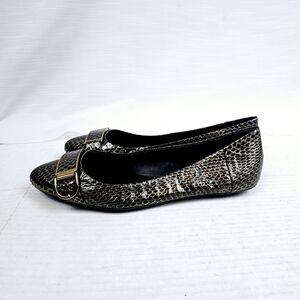 Aerin Leather Embossed Flat size 7.5